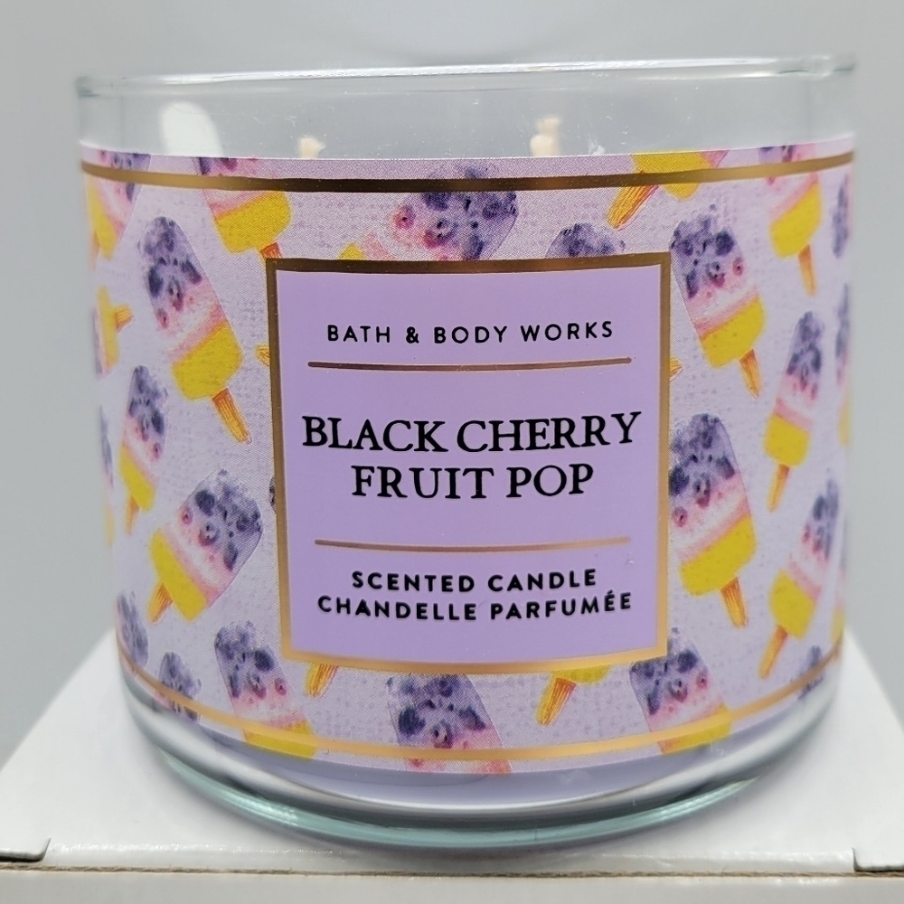 Bath and Body Works Black Cherry Fruit Pop 3 wick Candle